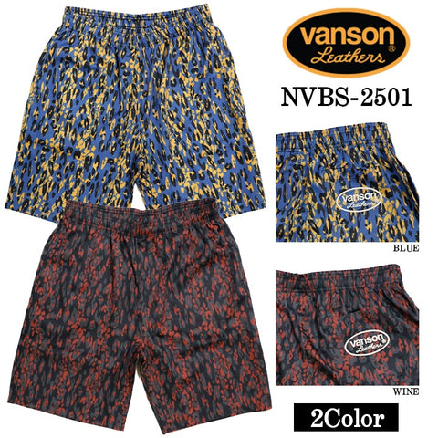 VANSON バンソン 総柄 ショーツ ハーフパンツ nvbs-2501
