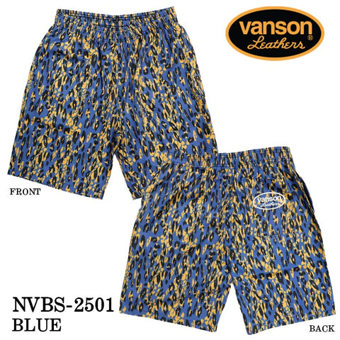 VANSON バンソン 総柄 ショーツ ハーフパンツ nvbs-2501