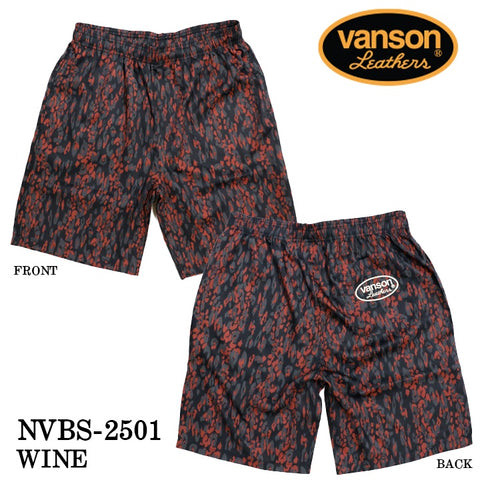 VANSON バンソン 総柄 ショーツ ハーフパンツ nvbs-2501