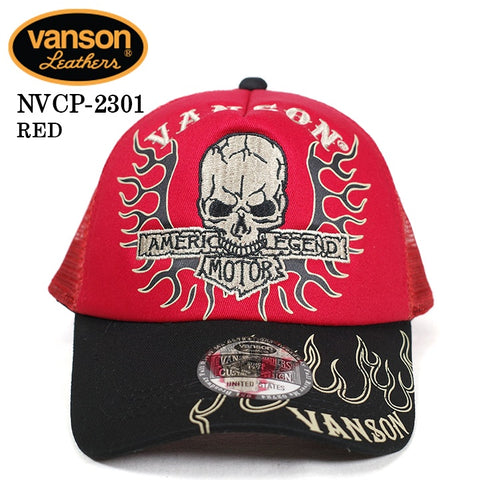 VANSON バンソン ツイルメッシュキャップ 帽子 nvcp-2301