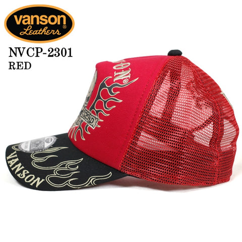 VANSON バンソン ツイルメッシュキャップ 帽子 nvcp-2301