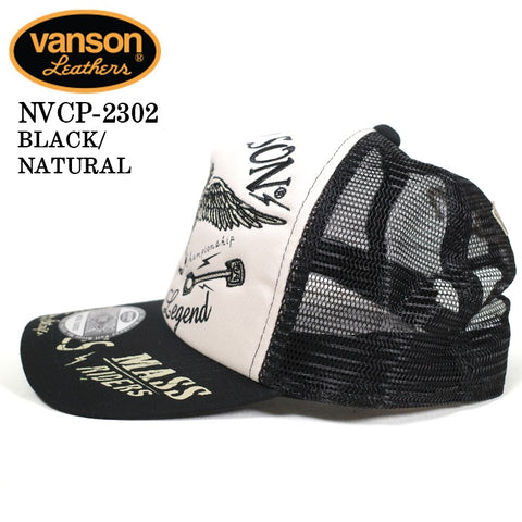 VANSON バンソン ツイルメッシュキャップ 帽子 nvcp-2302