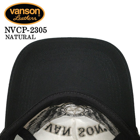 VANSON バンソン ツイルメッシュキャップ 帽子 nvcp-2305