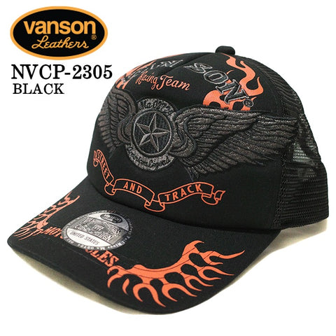 VANSON バンソン ツイルメッシュキャップ 帽子 nvcp-2305