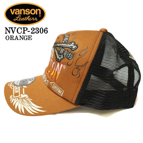 VANSON バンソン ツイルメッシュキャップ 帽子 nvcp-2306