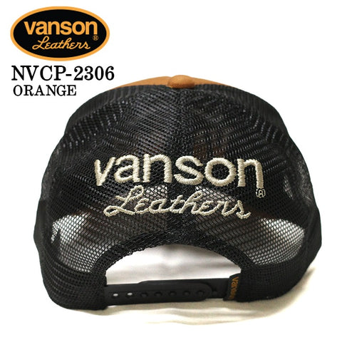 VANSON バンソン ツイルメッシュキャップ 帽子 nvcp-2306