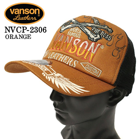 VANSON バンソン ツイルメッシュキャップ 帽子 nvcp-2306