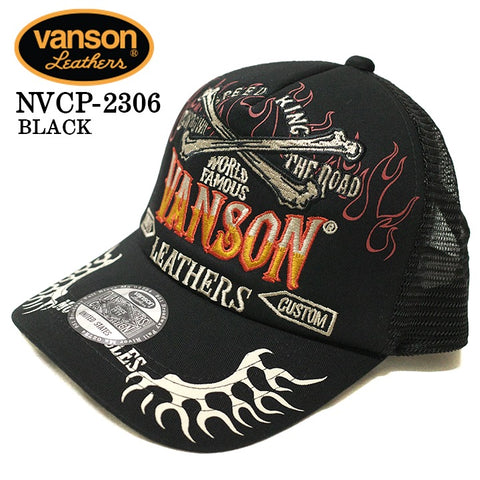 VANSON バンソン ツイルメッシュキャップ 帽子 nvcp-2306