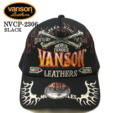 VANSON バンソン ツイルメッシュキャップ 帽子 nvcp-2306