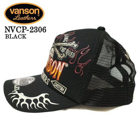 VANSON バンソン ツイルメッシュキャップ 帽子 nvcp-2306