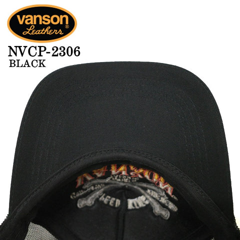 VANSON バンソン ツイルメッシュキャップ 帽子 nvcp-2306