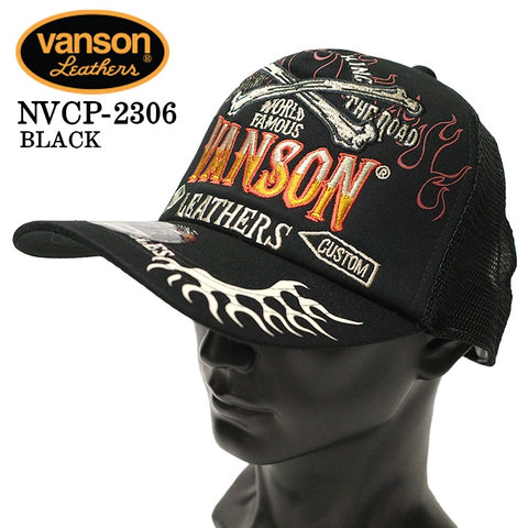 VANSON バンソン ツイルメッシュキャップ 帽子 nvcp-2306