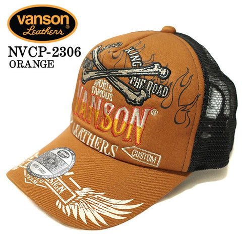 VANSON バンソン ツイルメッシュキャップ 帽子 nvcp-2306