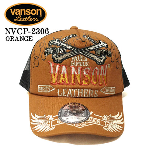 VANSON バンソン ツイルメッシュキャップ 帽子 nvcp-2306