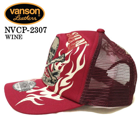 VANSON バンソン ツイルメッシュキャップ 帽子 nvcp-2307