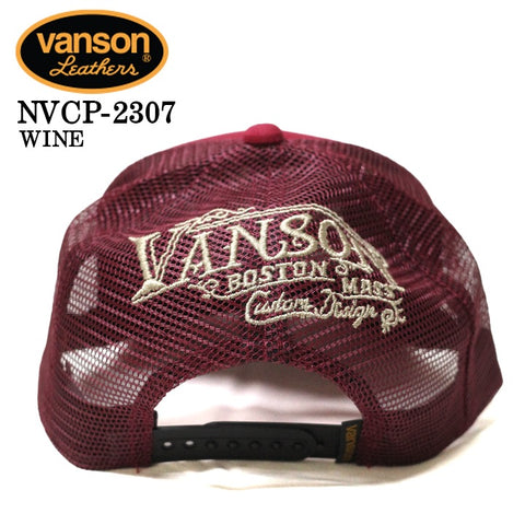 VANSON バンソン ツイルメッシュキャップ 帽子 nvcp-2307