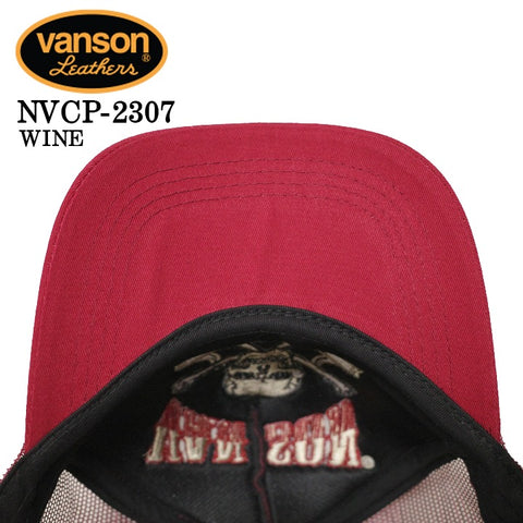 VANSON バンソン ツイルメッシュキャップ 帽子 nvcp-2307