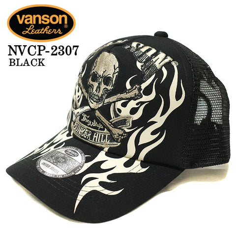VANSON バンソン ツイルメッシュキャップ 帽子 nvcp-2307