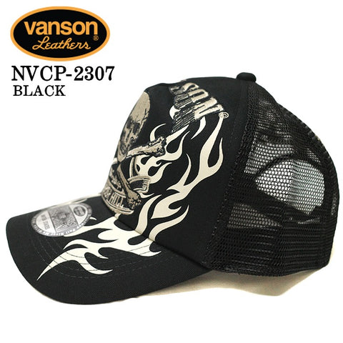 VANSON バンソン ツイルメッシュキャップ 帽子 nvcp-2307