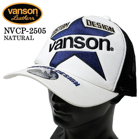 VANSON バンソン ツイルメッシュキャップ 帽子 nvcp-2505