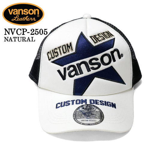 VANSON バンソン ツイルメッシュキャップ 帽子 nvcp-2505