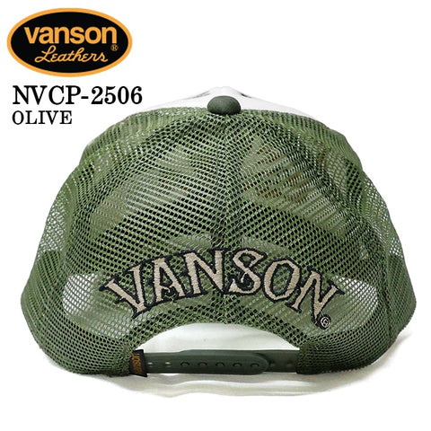 VANSON バンソン ツイルメッシュキャップ 帽子 nvcp-2506