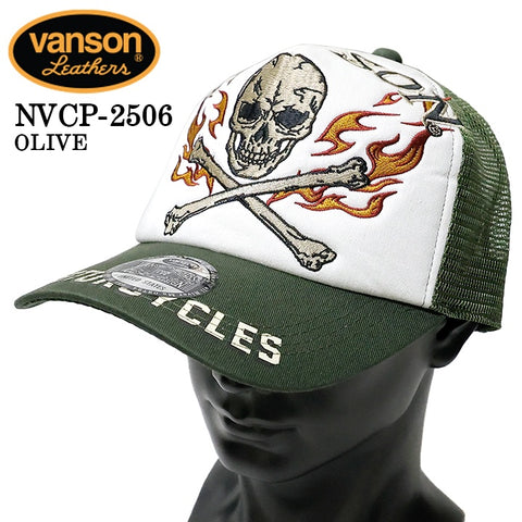 VANSON バンソン ツイルメッシュキャップ 帽子 nvcp-2506