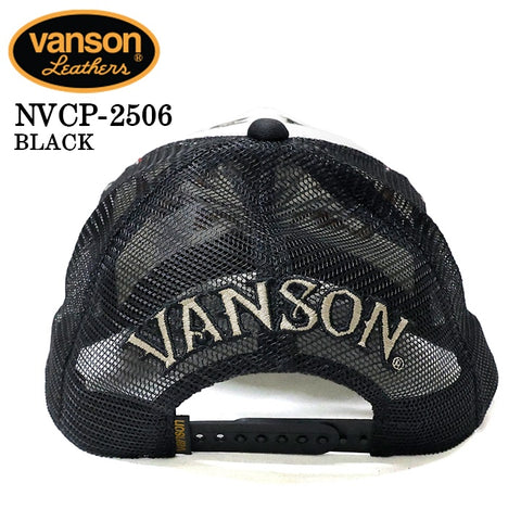 VANSON バンソン ツイルメッシュキャップ 帽子 nvcp-2506