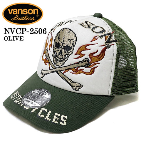 VANSON バンソン ツイルメッシュキャップ 帽子 nvcp-2506