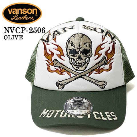 VANSON バンソン ツイルメッシュキャップ 帽子 nvcp-2506