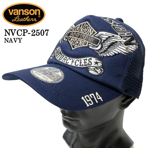 VANSON バンソン ツイルメッシュキャップ 帽子 nvcp-2507