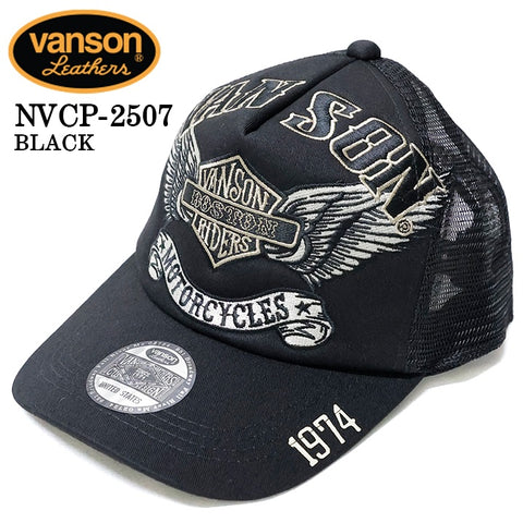 VANSON バンソン ツイルメッシュキャップ 帽子 nvcp-2507