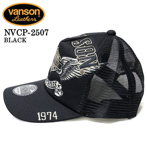 VANSON バンソン ツイルメッシュキャップ 帽子 nvcp-2507