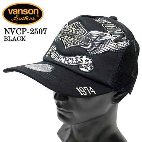 VANSON バンソン ツイルメッシュキャップ 帽子 nvcp-2507