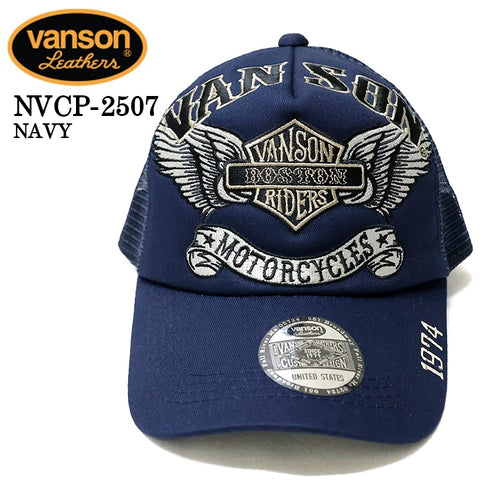 VANSON バンソン ツイルメッシュキャップ 帽子 nvcp-2507