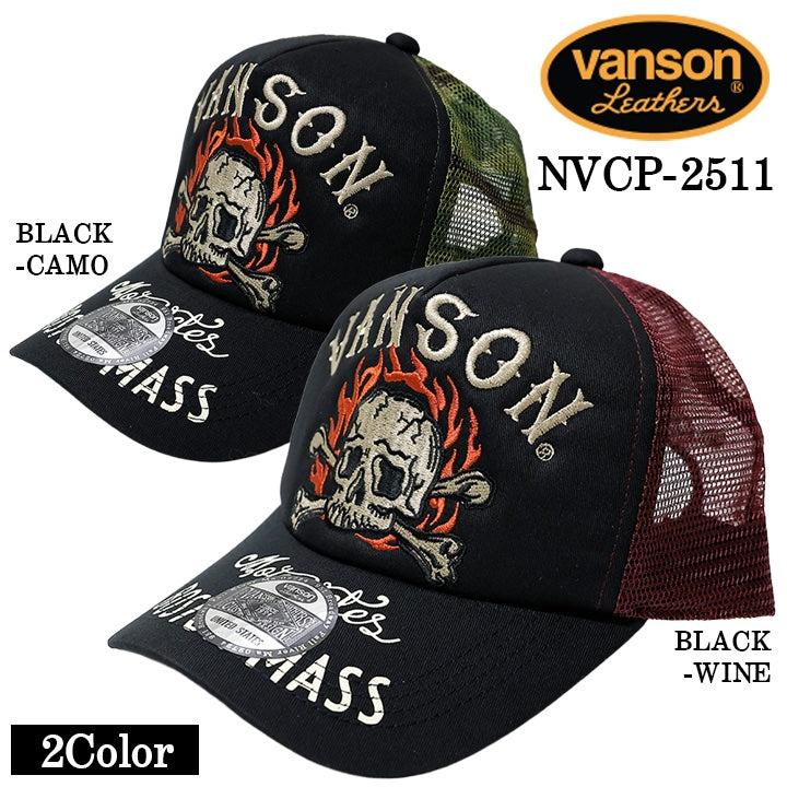 VANSON TWILL MESH CAP バンソン ツイル メッシュ キャップ 帽子 nvcp-2511