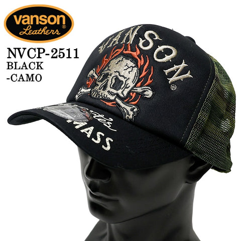 VANSON TWILL MESH CAP バンソン ツイル メッシュ キャップ 帽子 nvcp-2511