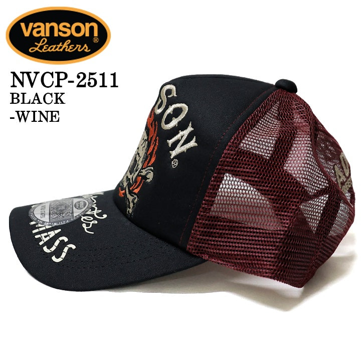 VANSON TWILL MESH CAP バンソン ツイル メッシュ キャップ 帽子 nvcp-2511