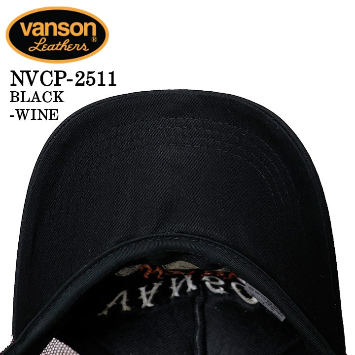 VANSON TWILL MESH CAP バンソン ツイル メッシュ キャップ 帽子 nvcp-2511