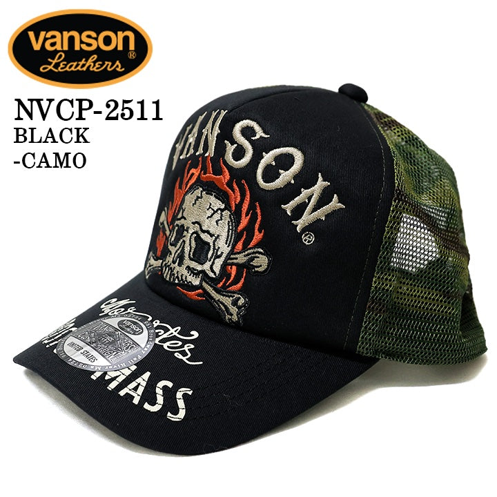 VANSON TWILL MESH CAP バンソン ツイル メッシュ キャップ 帽子 nvcp-2511