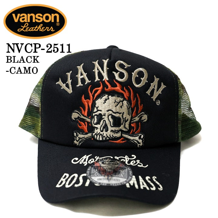 VANSON TWILL MESH CAP バンソン ツイル メッシュ キャップ 帽子 nvcp-2511