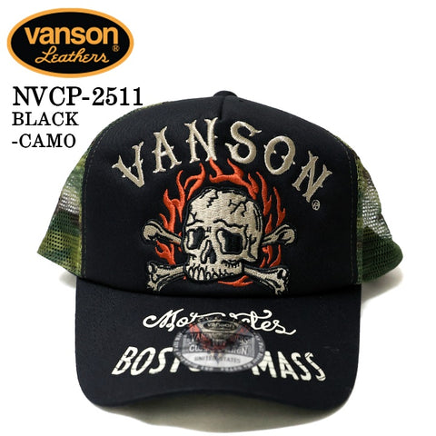 VANSON TWILL MESH CAP バンソン ツイル メッシュ キャップ 帽子 nvcp-2511