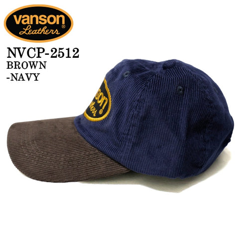 VANSON CORDUROY CAP バンソン コーデュロイ キャップ 帽子 nvcp-2512