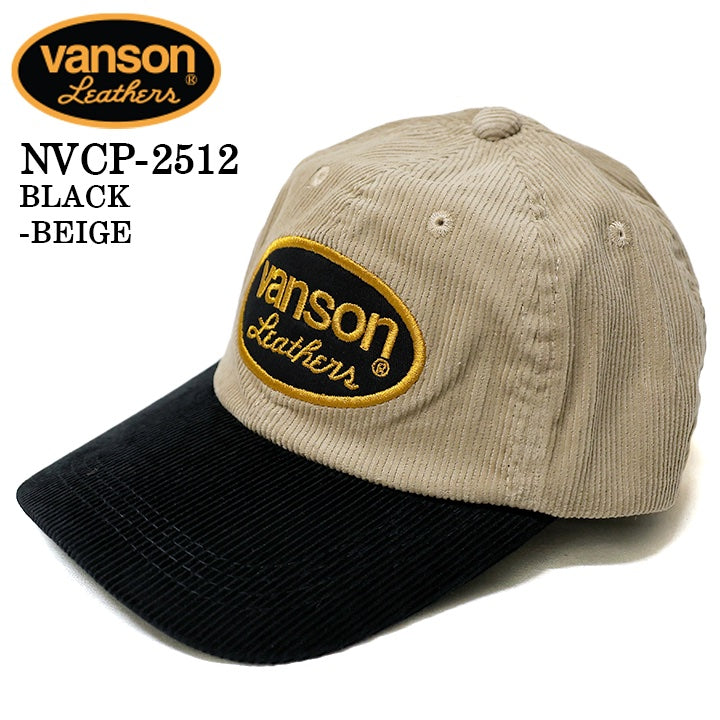VANSON CORDUROY CAP バンソン コーデュロイ キャップ 帽子 nvcp-2512