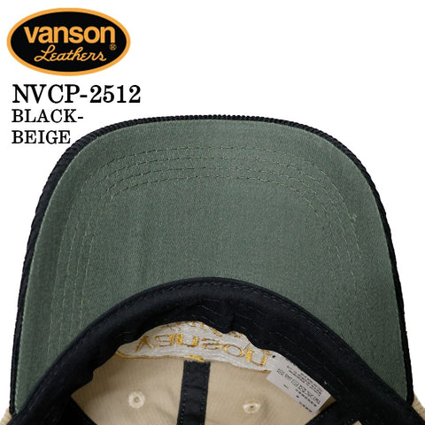 VANSON CORDUROY CAP バンソン コーデュロイ キャップ 帽子 nvcp-2512