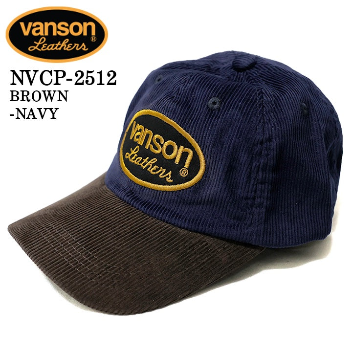 VANSON CORDUROY CAP バンソン コーデュロイ キャップ 帽子 nvcp-2512