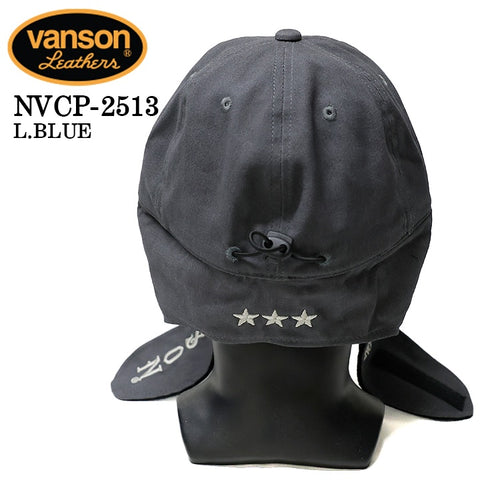 VANSON WASH TWILL FLIGHT CAP バンソン ウォッシュ ツイル フライト キャップ 帽子 nvcp-2513