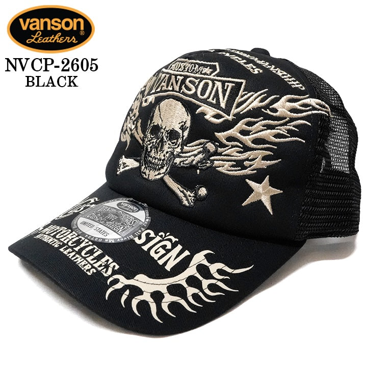 VANSON TWILL MESH CAP バンソン ツイル メッシュ キャップ 帽子 nvcp-2605