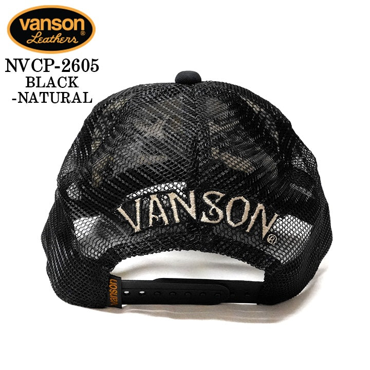 VANSON TWILL MESH CAP バンソン ツイル メッシュ キャップ 帽子 nvcp-2605