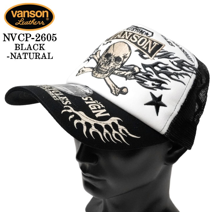 VANSON TWILL MESH CAP バンソン ツイル メッシュ キャップ 帽子 nvcp-2605